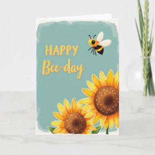 Carte d'anniversaire à l'aquarelle ludique
