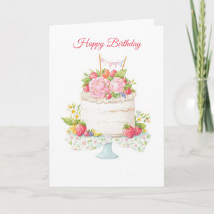 Carte d'anniversaire à l'aquarelle personnalisée