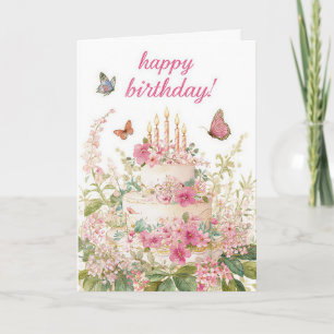 Carte d'anniversaire à l'aquarelle personnalisée