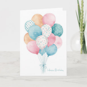 Carte d'anniversaire à l'aquarelle personnalisée