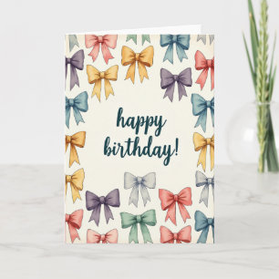 Carte d'anniversaire à l'arc-en-ciel pastel