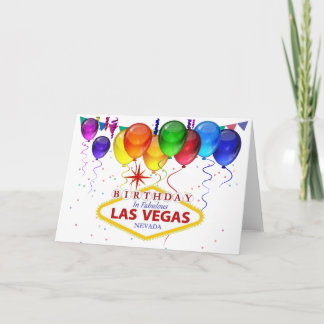 Carte d'anniversaire à Las Vegas