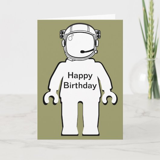 Carte d'anniversaire à l'astronaute de style banks (Devant)