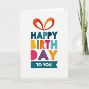 Carte d'anniversaire à lettres empilées