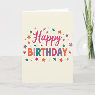 Carte d'anniversaire à lettres mosaïques