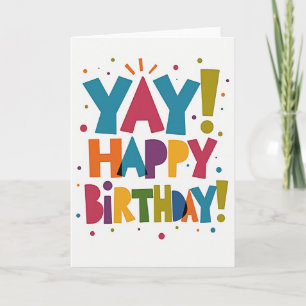 Carte d'anniversaire à lettres vibrantes