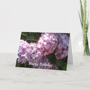 Carte d'anniversaire à l'hortensia