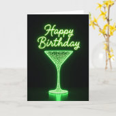 Carte d'anniversaire à lueur nocturne (Fleur jaune)