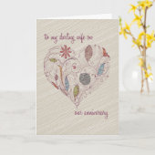 Carte d'anniversaire à ma femme (Fleur jaune)