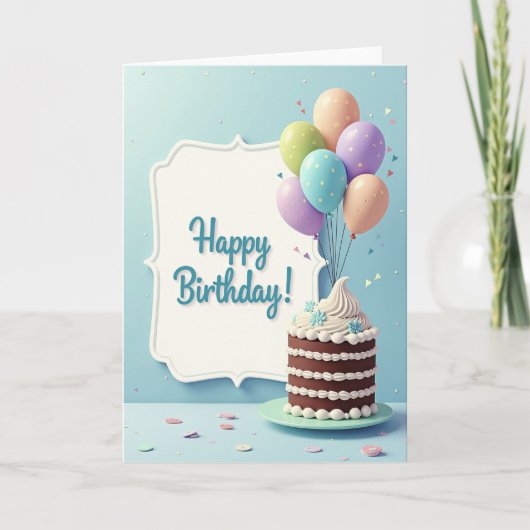 Carte d'anniversaire à message scripté (Devant)