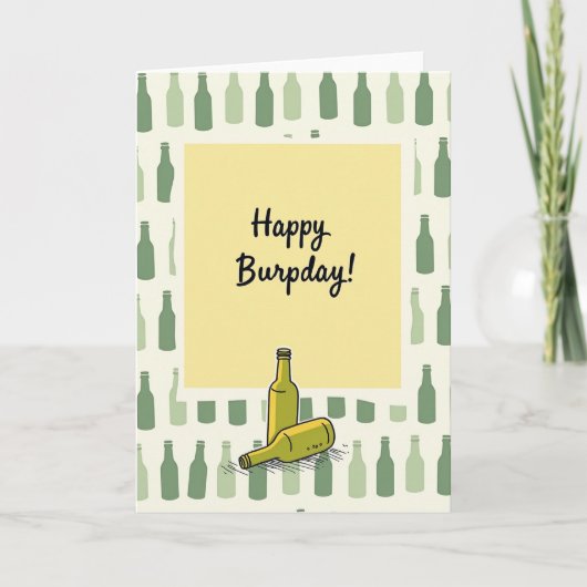 Carte d'anniversaire à motif de boisson (Devant)