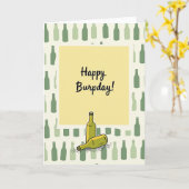 Carte d'anniversaire à motif de boisson (Fleur jaune)
