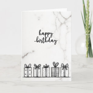 Carte d'anniversaire à motif de boîte cadeau