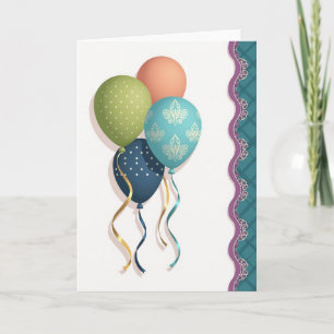 Carte d'anniversaire à motif élégant