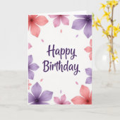 Carte d'anniversaire à motif floral Blossom Script (Fleur jaune)