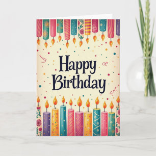 Carte d'anniversaire à motif joyeux