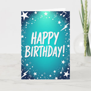 Carte d'anniversaire à motif scintillant