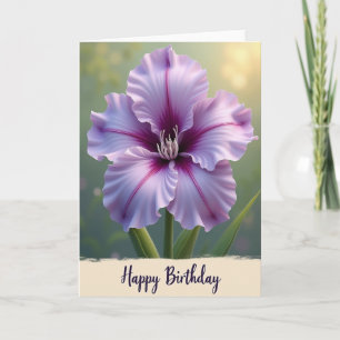 Carte d'anniversaire à pétale de fuchsia