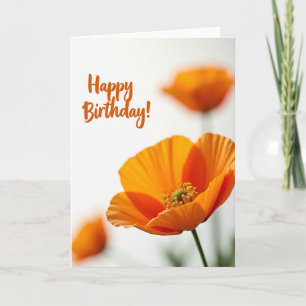 Carte d'anniversaire à pétale de mandarine