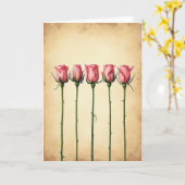 Carte d'anniversaire à pétale de rose (Fleur jaune)
