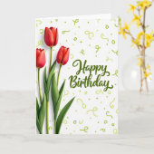 Carte d'anniversaire à pétale de velours (Fleur jaune)