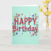 Carte d'anniversaire à pétale vibrant (Fleur jaune)