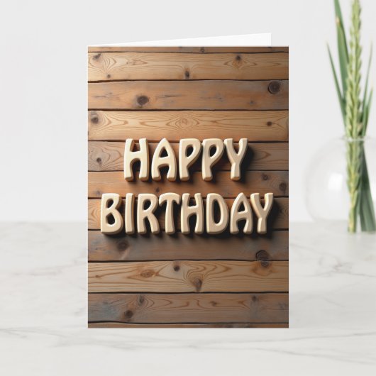 Carte d'anniversaire à planche texturée (Devant)