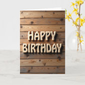 Carte d'anniversaire à planche texturée (Fleur jaune)