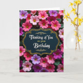 Carte d'anniversaire à plaque dorée (Fleur jaune)