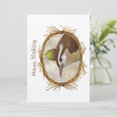 carte d'anniversaire à plat avec porcelaine Caroli (Debout devant)