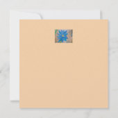 Carte d'anniversaire à plat de fleurs bleues (Dos)