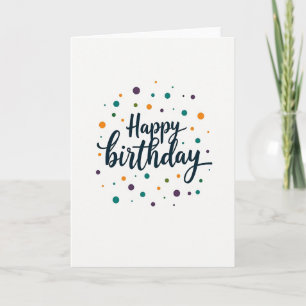 Carte d'anniversaire à points capricieux