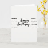 Carte d'anniversaire à points minimaux (Fleur jaune)
