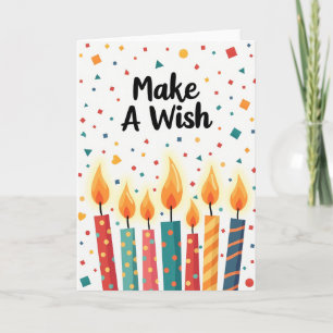 Carte d'anniversaire à pois ludique