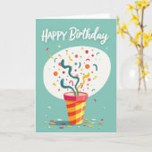 Carte d'anniversaire à popper (Fleur jaune)