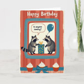 Carte d'anniversaire à queue rayée (Devant)