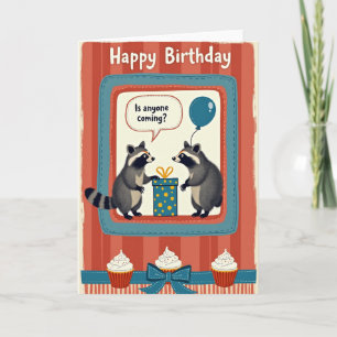Carte d'anniversaire à queue rayée