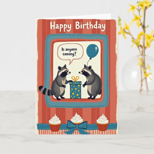 Carte d'anniversaire à queue rayée (Fleur jaune)