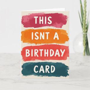 Carte d'anniversaire à rayure peinte