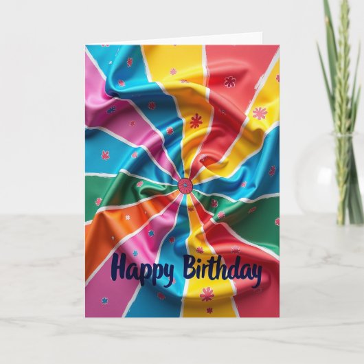 Carte d'anniversaire à roue joyeuse (Devant)