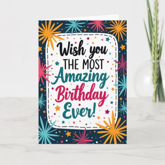 Carte d'anniversaire à scénario incroyable (Devant)