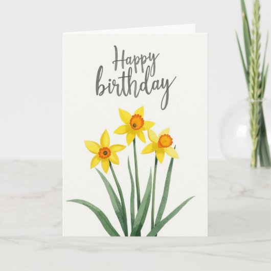 Carte d'anniversaire à script frais (Devant)
