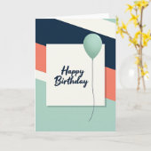 Carte d'anniversaire à script minimaliste (Fleur jaune)