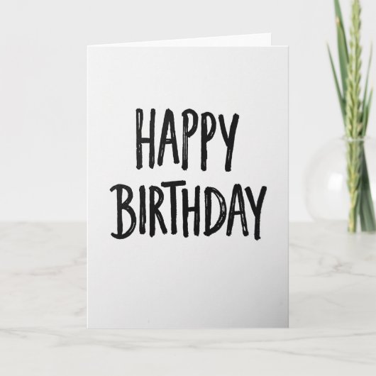 Carte d'anniversaire à script personnalisé (Devant)