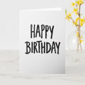 Carte d'anniversaire à script personnalisé (Fleur jaune)