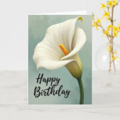 Carte d'anniversaire à spathe douce (Fleur jaune)