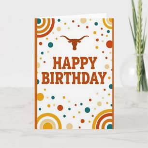 Carte d'anniversaire à tête cornue