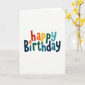 Carte d'anniversaire à texte vibrant (Fleur jaune)