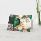 Carte d'anniversaire à thème canard (Devant)