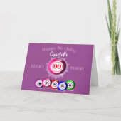 Carte d'anniversaire à thème du Bingo (Devant)
